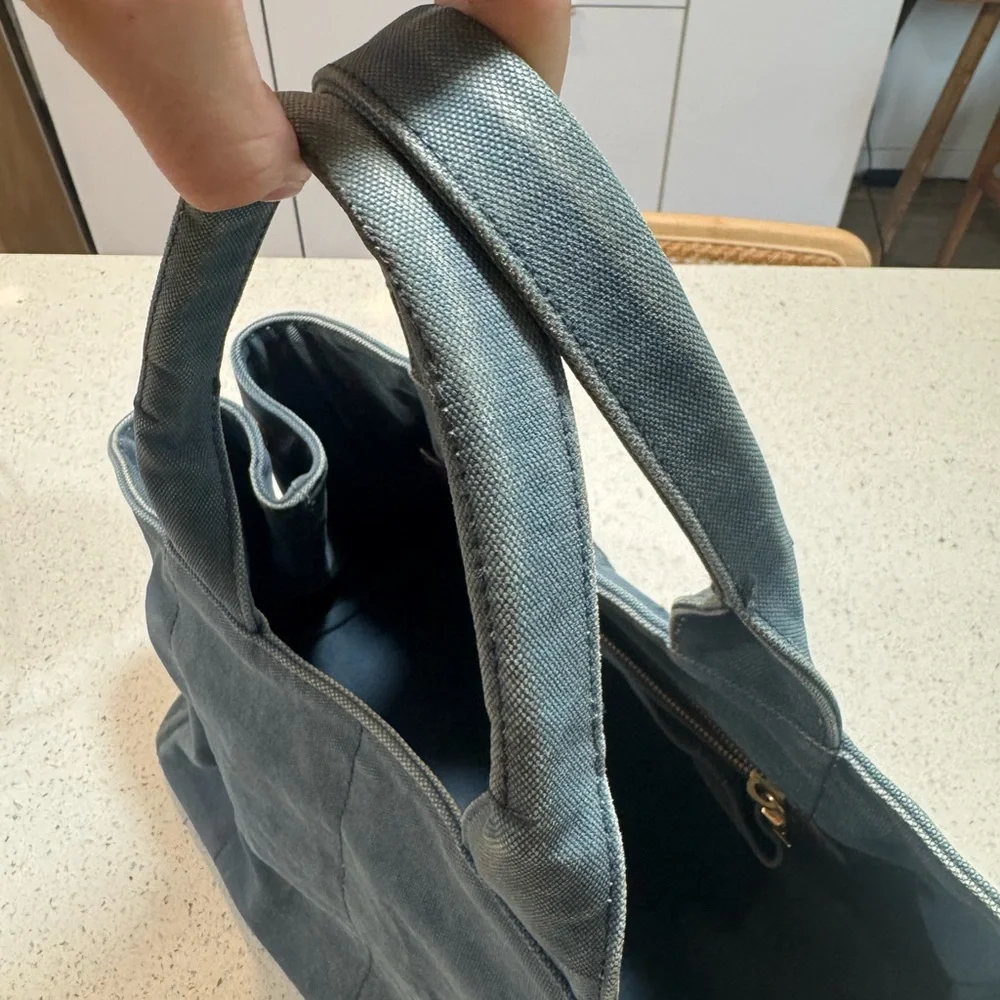 🛑 SOLD 🛑 Prada Blue Denim Canapa Tote Bag | Authentic Prada Logo Handbag COA - Picture 11 of 17